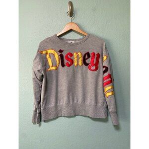 Disney Parks Disneyland Women's Grey Long Sleeve Mickey Mouse Pullover Sweater M